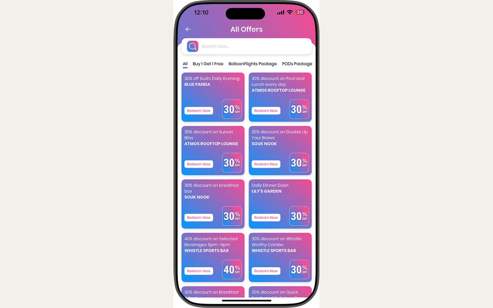Dubai Daily Deals public deals interface shown as product context