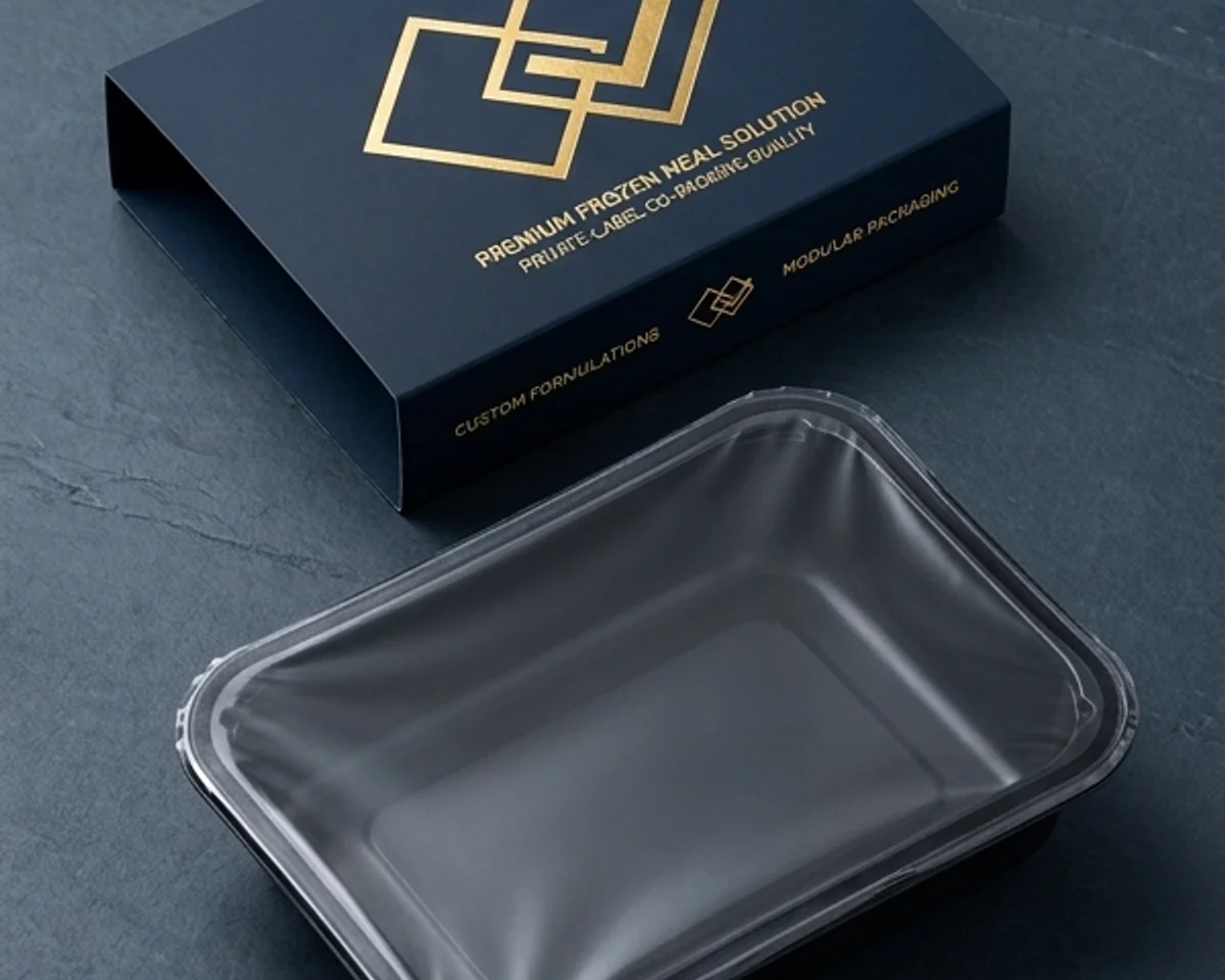 Food Creations curry sleeve and tray packaging detail