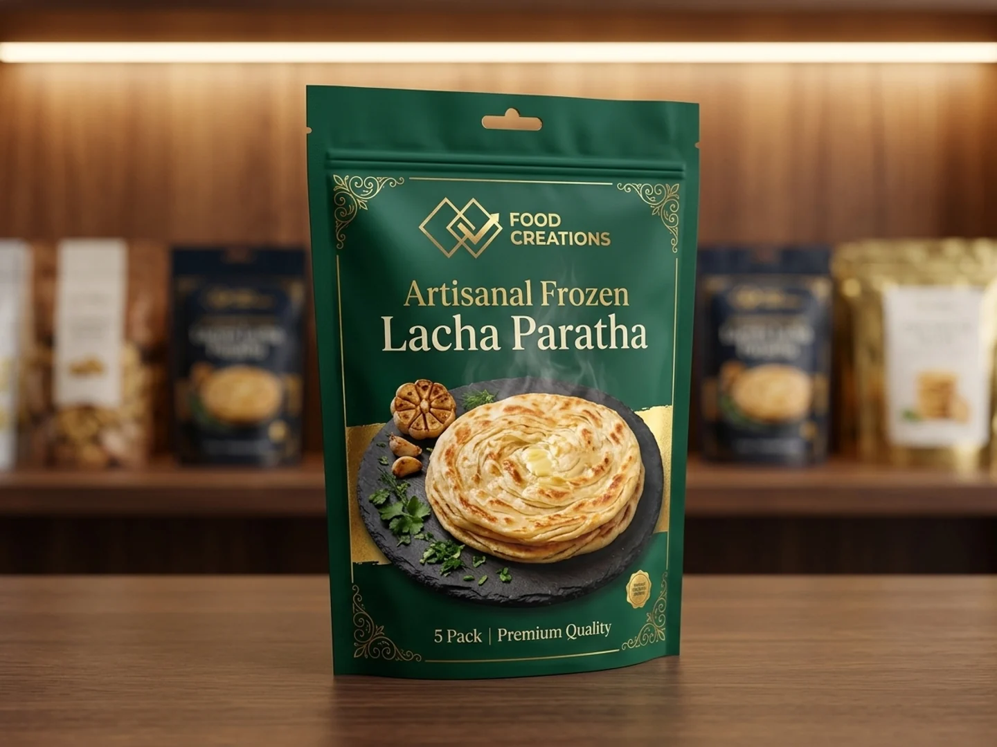 Food Creations premium vertical pouch concept study