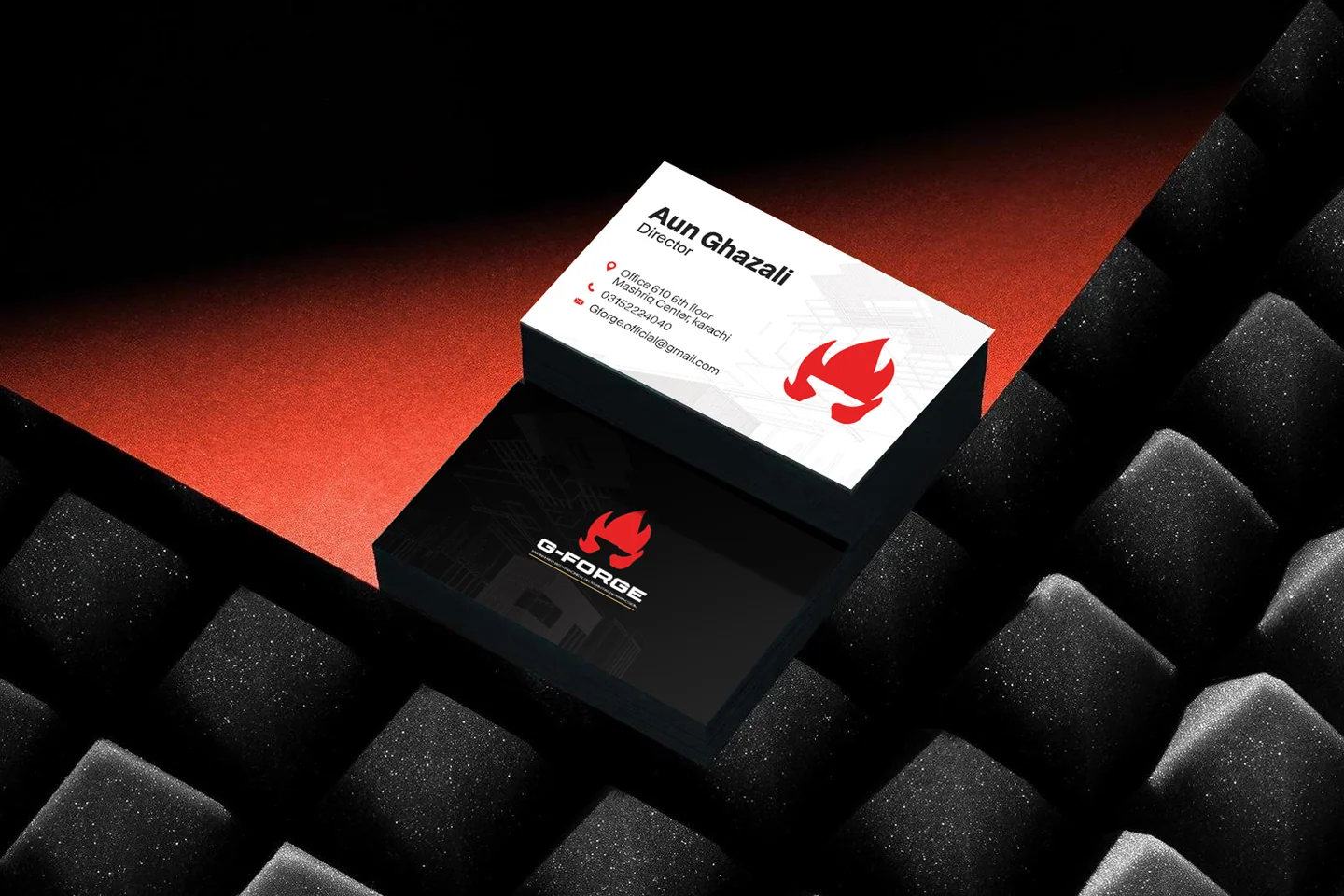 G-Forge corporate brand identity mockup application