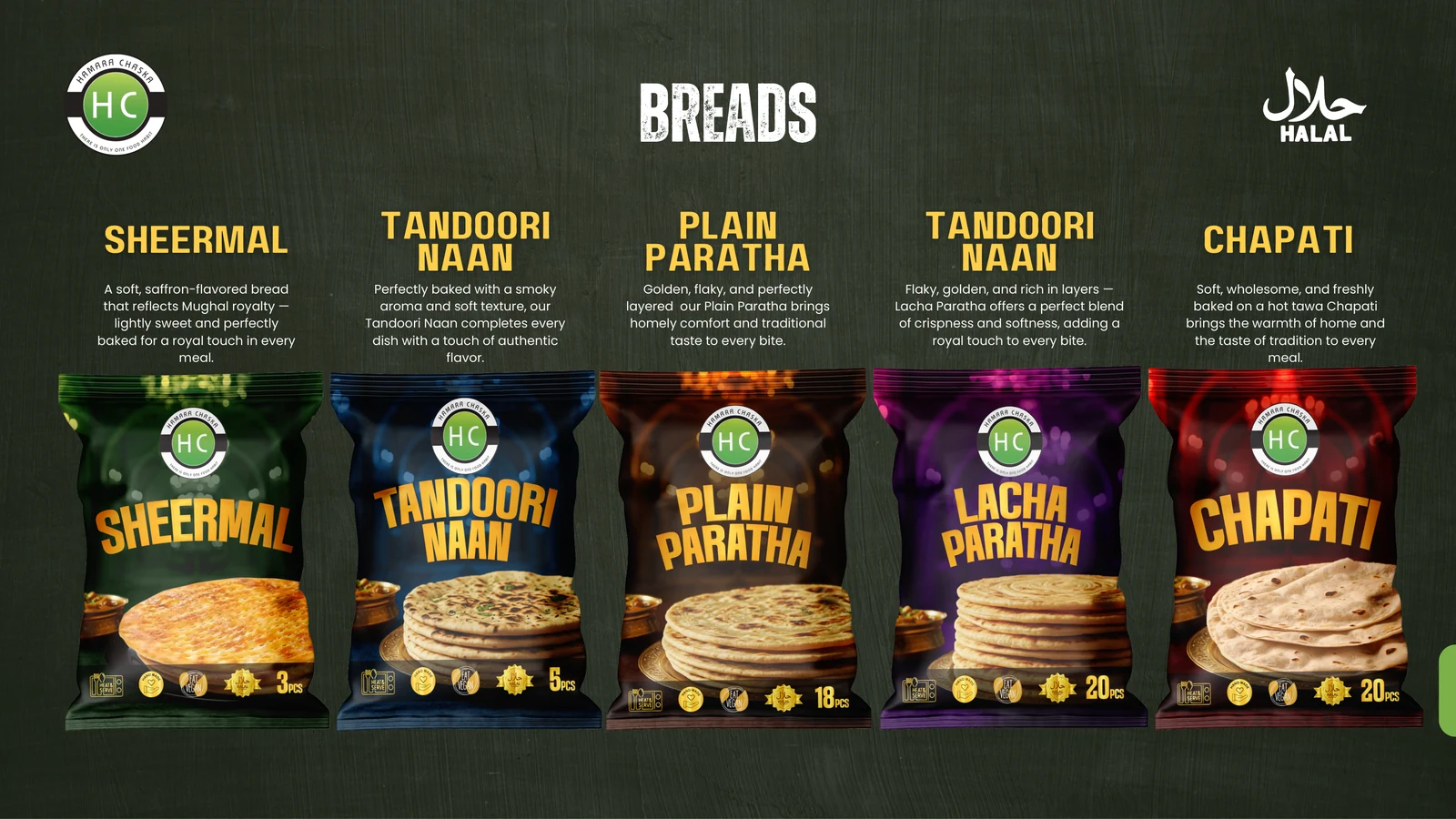 Hamara Chaska traditional breads and Paratha packaging range