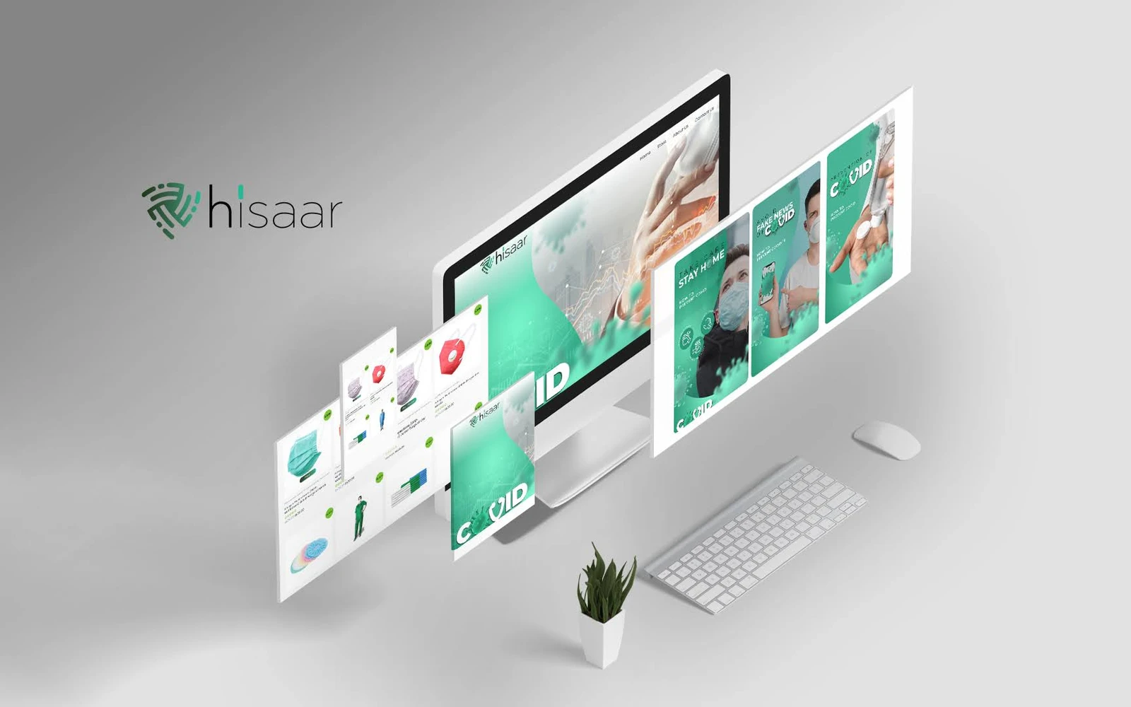 Hisaar medical PPE website and product presentation