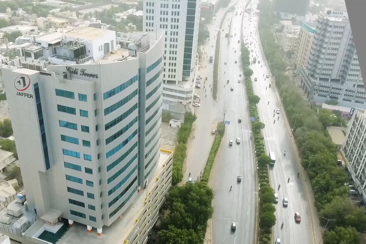 Jaffer Environment & Hygiene corporate film aerial documentation over Citi Tower HQ