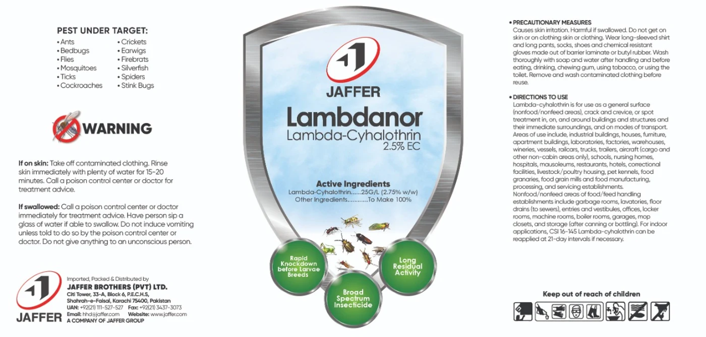Lambdanor 2.5% EC redesigned packaging label and technical information system
