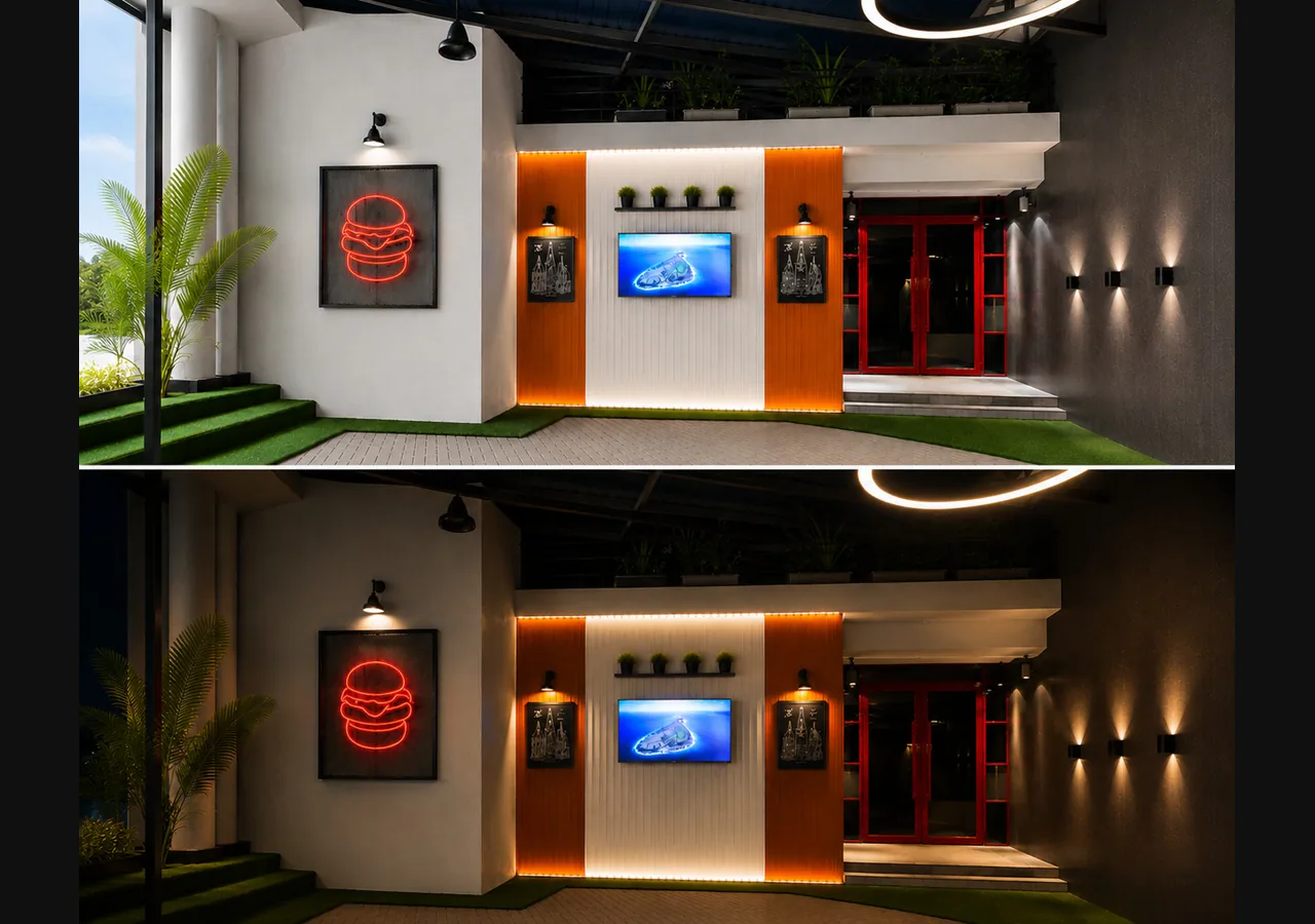 MidCity Cafe physical and environmental branding