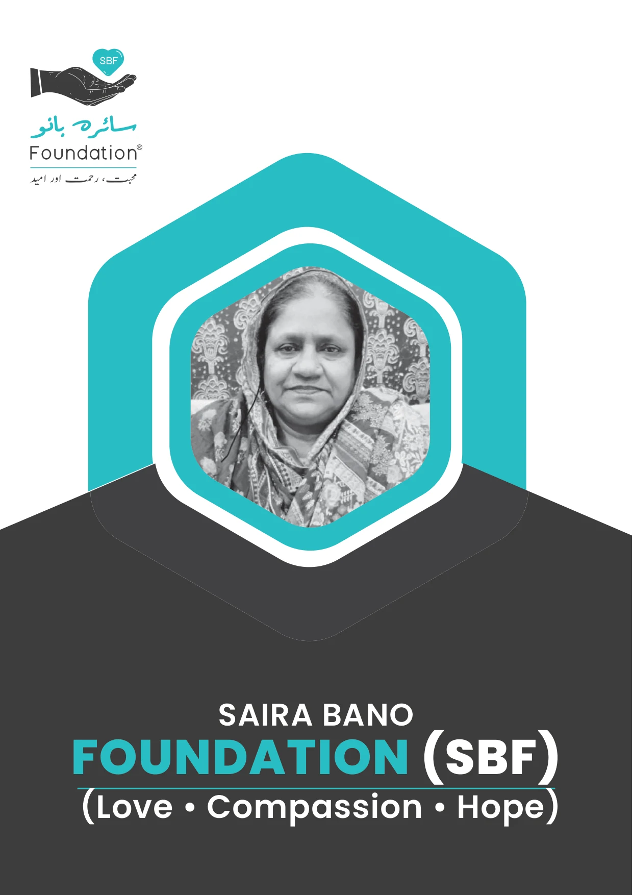 Saira Bano Foundation institutional brand identity and corporate profile cover
