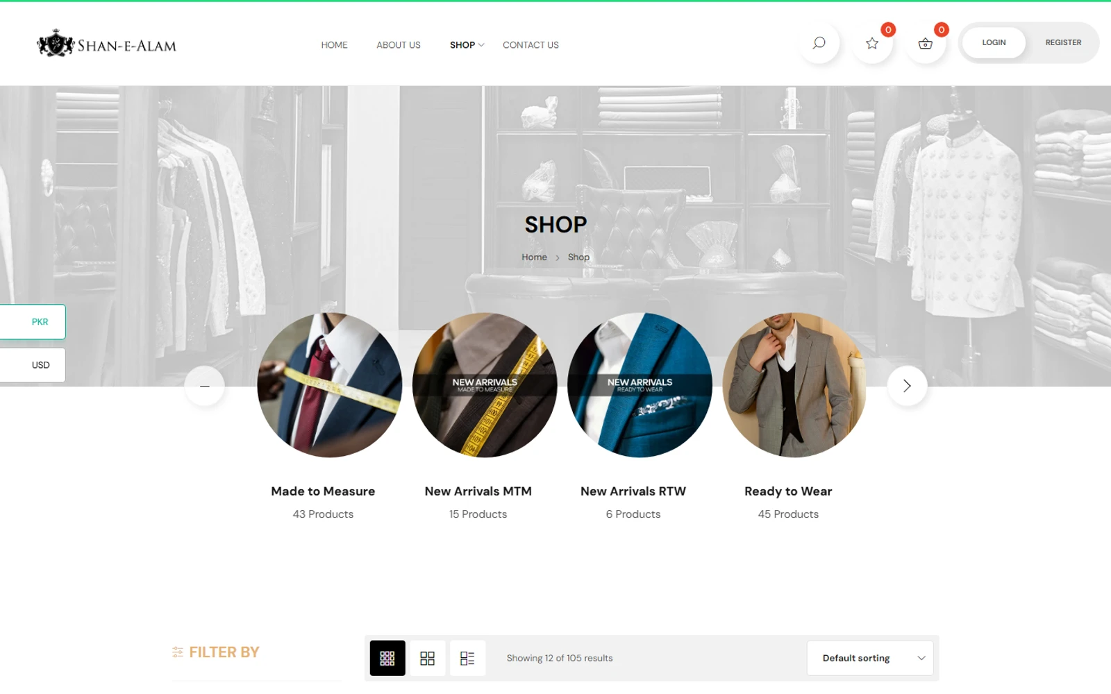Shan-e-Alam public storefront and product catalogue